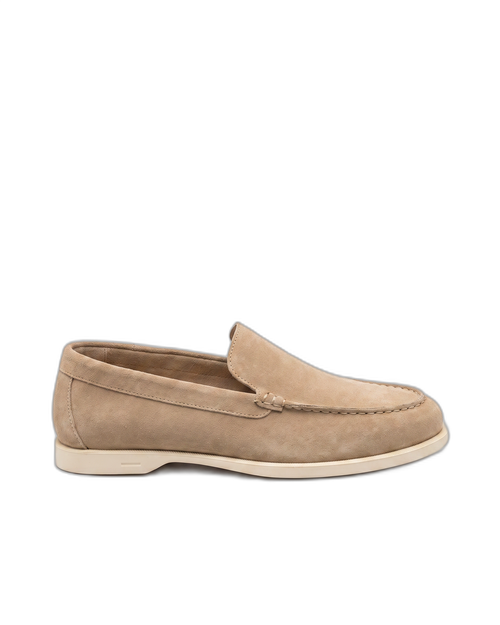 Lorvano Beige Yacht Loafers
